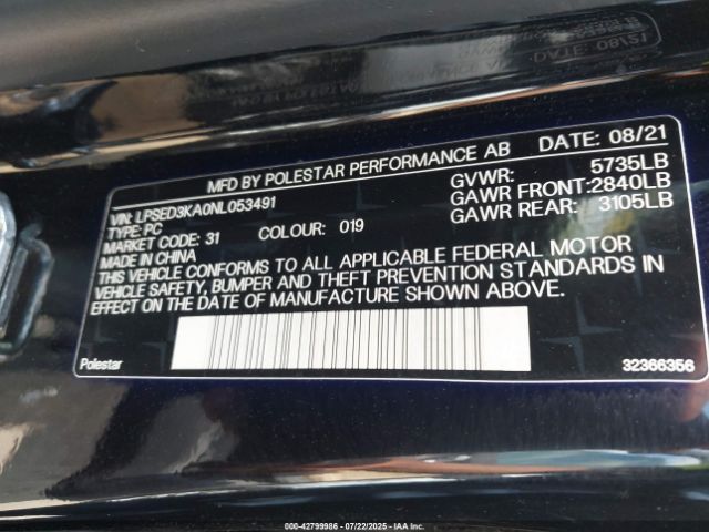 2022 POLESTAR 2 LPSED3KA0NL053491 Photo 8
