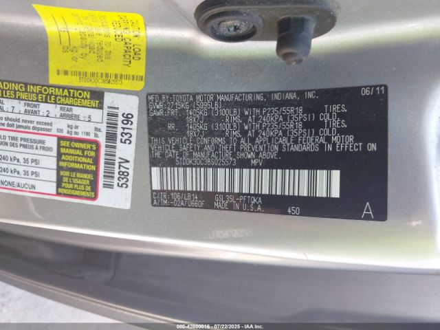 2011 TOYOTA SIENNA 5TDDK3DC3BS025573 Photo 8