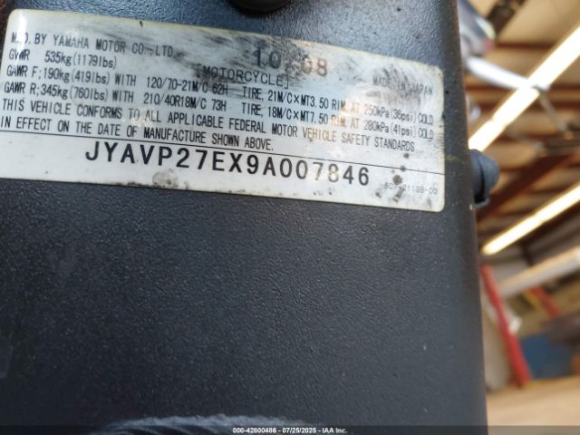 2009 YAMAHA XV1900 JYAVP27EX9A007846 Photo 9