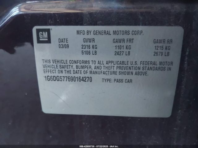 2009 CADILLAC CTS 1G6DG577690164270 Photo 8