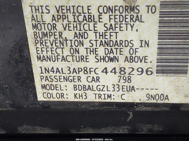 Nissan 2015 2015 1N4AL3AP8FC448296 Image 9