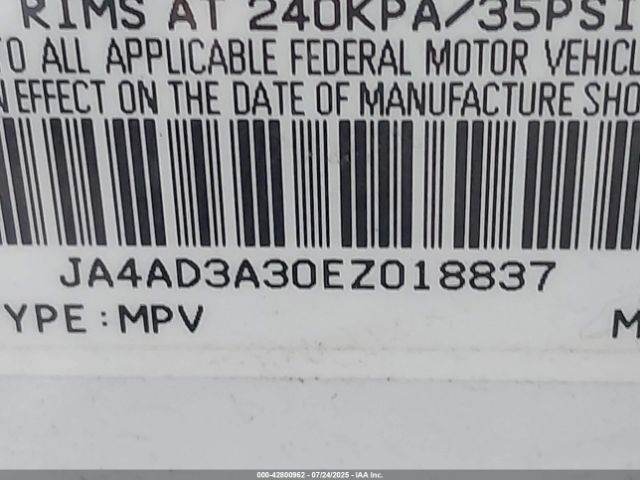 2014 MITSUBISHI OUTLANDER JA4AD3A30EZ018837 Photo 8