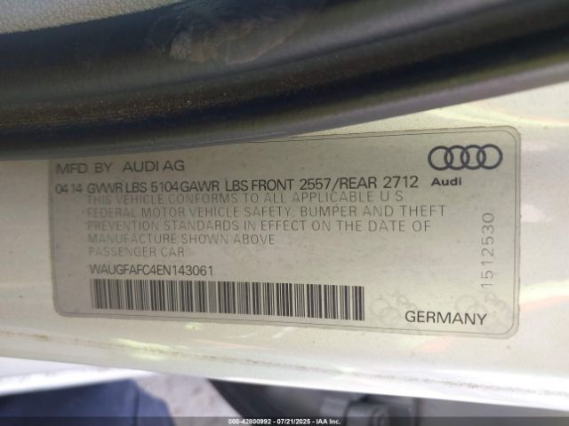 2014 AUDI A6 WAUGFAFC4EN143061 Photo 8