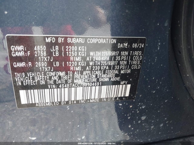 4S4BTACC7S3134691 Subaru na, u5
