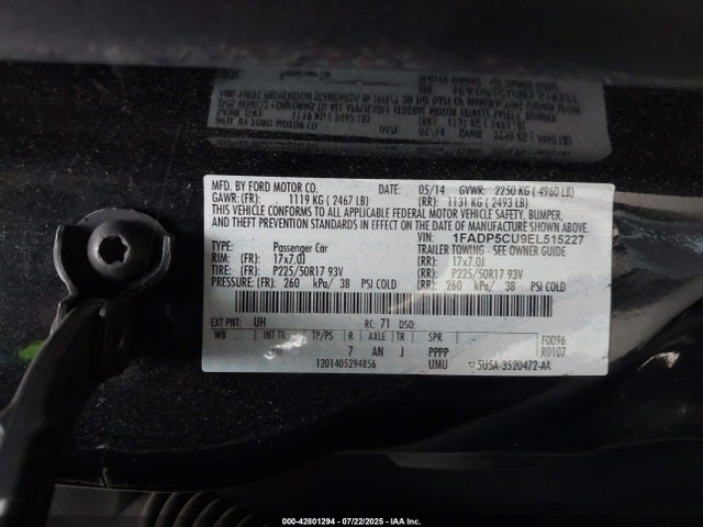 1FADP5CU9EL515227 Ford atk ivct hev