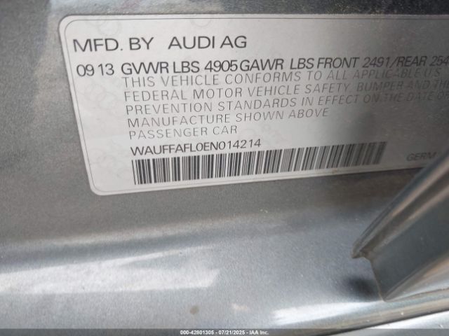 2014 AUDI A4 WAUFFAFL0EN014214 Photo 8
