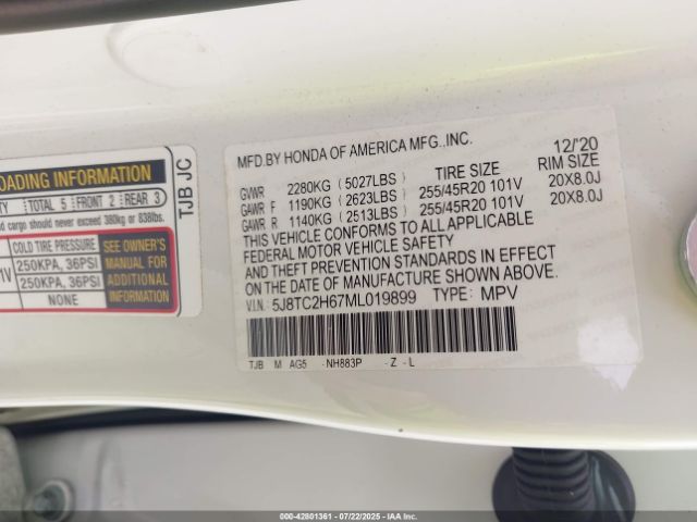 2021 ACURA RDX 5J8TC2H67ML019899 Photo 8