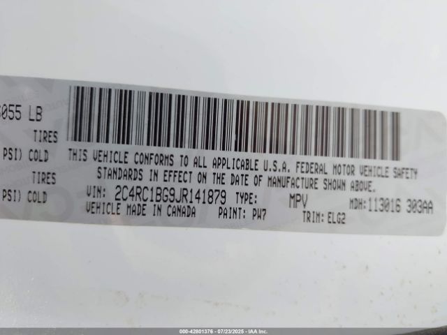 2018 CHRYSLER PACIFICA 2C4RC1BG9JR141879 Photo 8