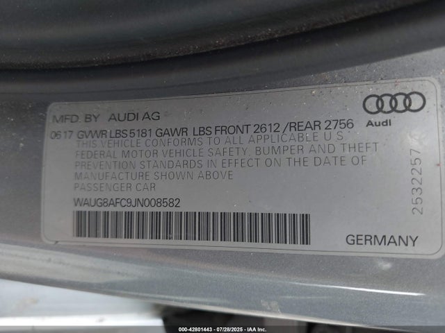 2018 AUDI A6 WAUG8AFC9JN008582 Photo 8