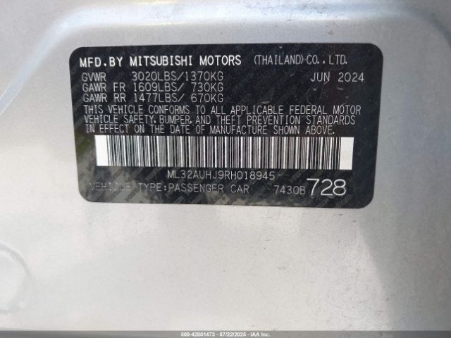 2024 MITSUBISHI MIRAGE ML32AUHJ9RH018945 Photo 8