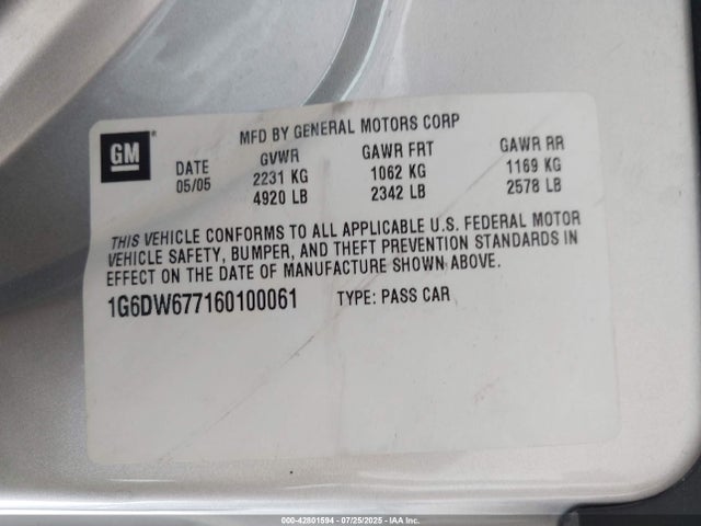 2006 CADILLAC STS 1G6DW677160100061 Photo 8
