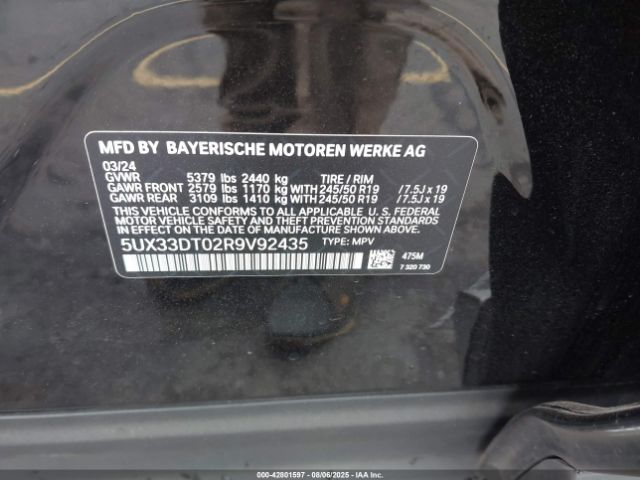 2024 BMW X4 5UX33DT02R9V92435 Photo 8