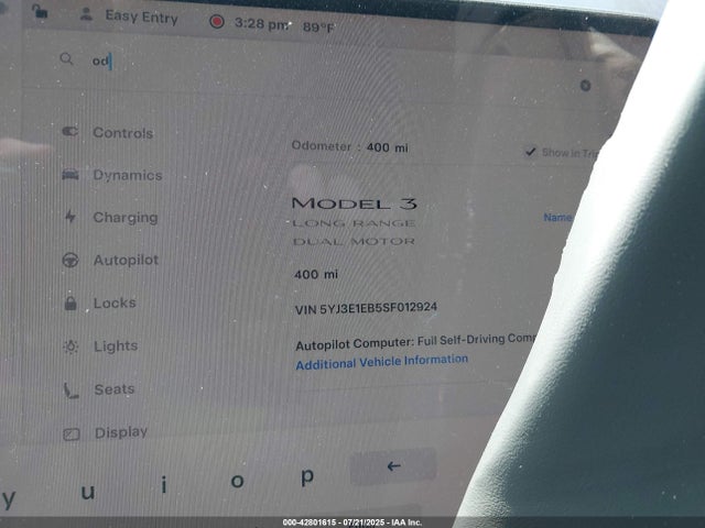 2025 TESLA MODEL 3 5YJ3E1EB5SF012924 Photo 6