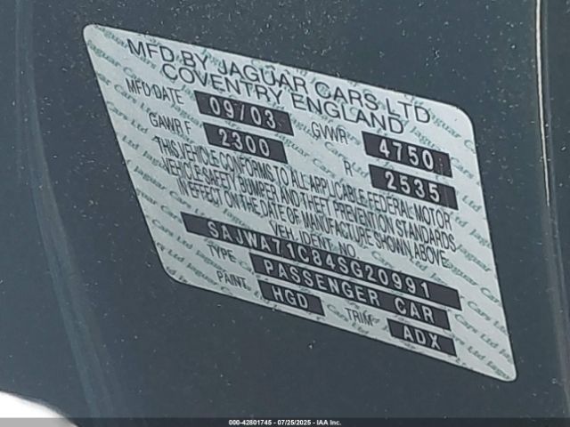 2004 JAGUAR XJ SAJWA71C84SG20991 Photo 8
