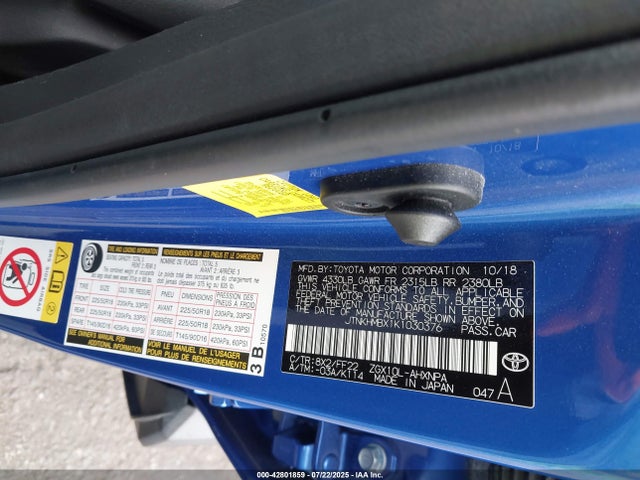 JTNKHMBX1K1030376 Toyota 3zr-fae