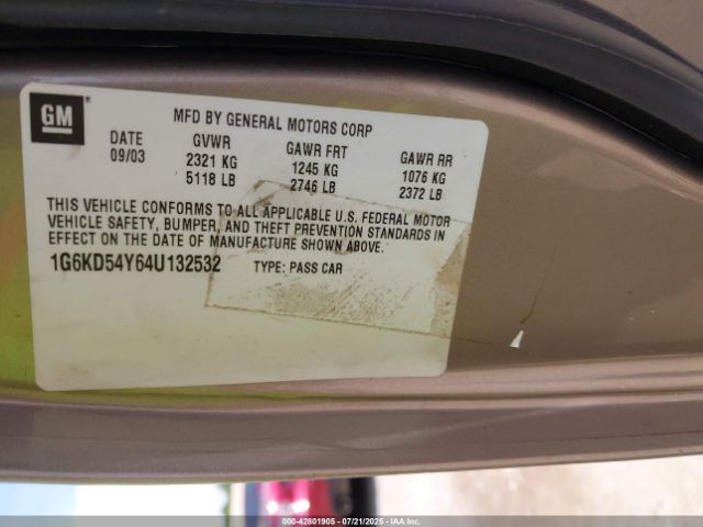 2004 CADILLAC DEVILLE 1G6KD54Y64U132532 Photo 8