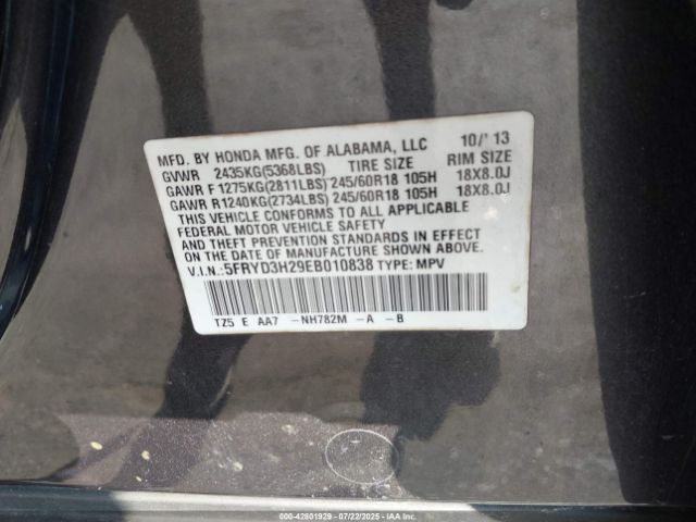 2014 ACURA MDX 5FRYD3H29EB010838 Photo 8