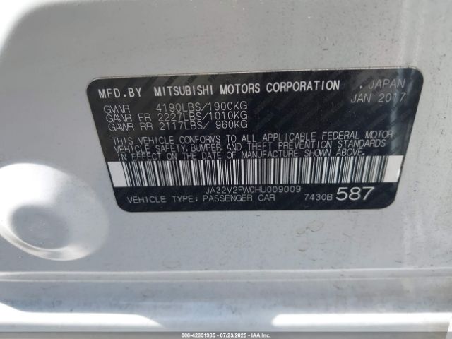 2017 MITSUBISHI LANCER JA32V2FW0HU009009 Photo 8