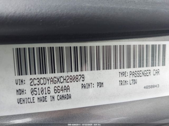 2012 DODGE CHALLENGER 2C3CDYAGXCH280879 Photo 8