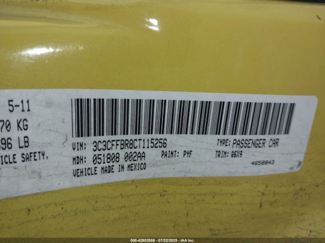 2012 FIAT 500 3C3CFFBR8CT115256 Photo 8