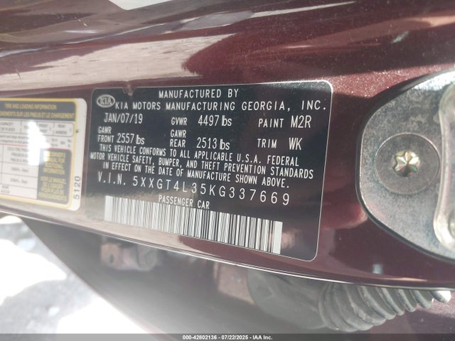 5XXGT4L35KG337669 KIA gdi