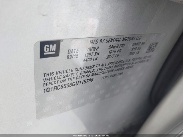 1G1RC6S58GU115788 Chevrolet l3a - di, vvt, hybrid, gen 1