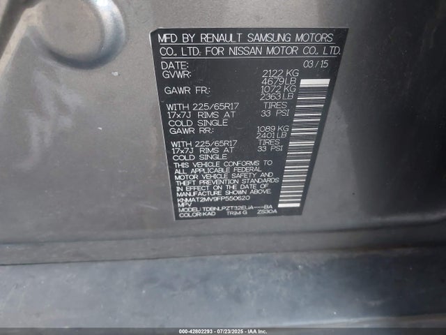 Nissan Rogue 2015 KNMAT2MV9FP550620 Image 9