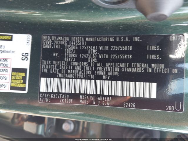 2023 TOYOTA COROLLA CROSS 7MUDAABG1PV075110 Photo 8
