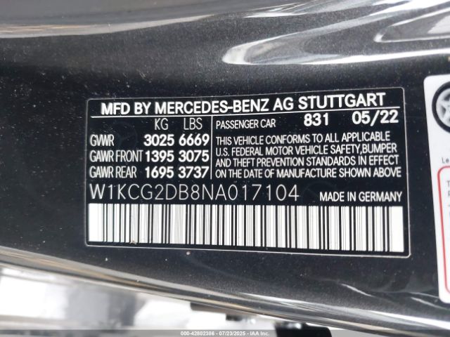 2022 MERCEDES-BENZ EQS 450+ W1KCG2DB8NA017104 Photo 8