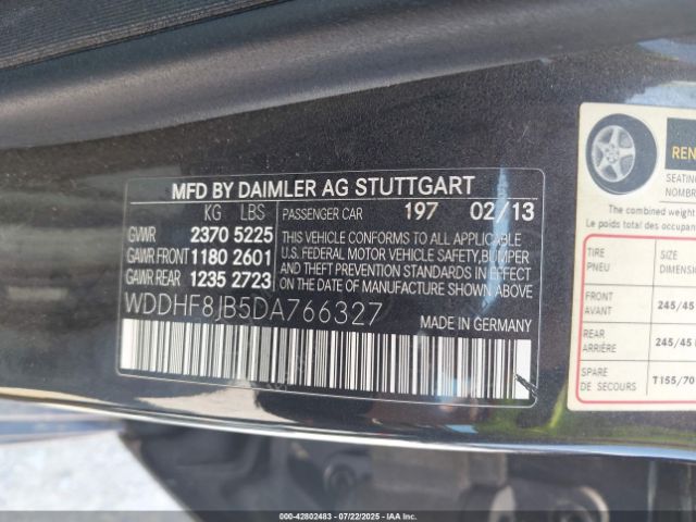 2013 MERCEDES-BENZ E 350 WDDHF8JB5DA766327 Photo 8