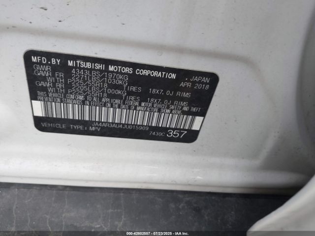 2018 MITSUBISHI OUTLANDER SPORT JA4AR3AU4JU015909 Photo 8