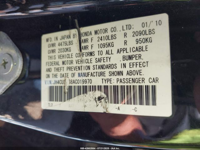 2010 ACURA TSX JH4CU2F68AC019970 Photo 8