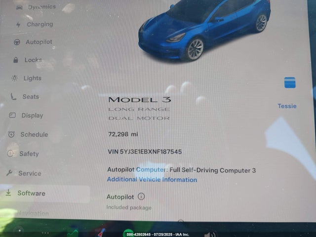 2022 TESLA MODEL 3 5YJ3E1EBXNF187545 Photo 6