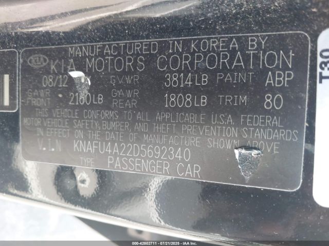 2013 KIA FORTE KNAFU4A22D5692340 Photo 8