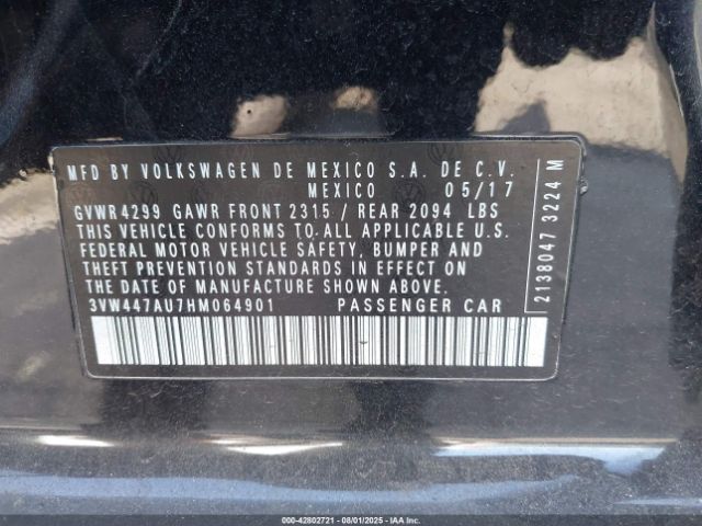 2017 VOLKSWAGEN GOLF GTI 3VW447AU7HM064901 Photo 8