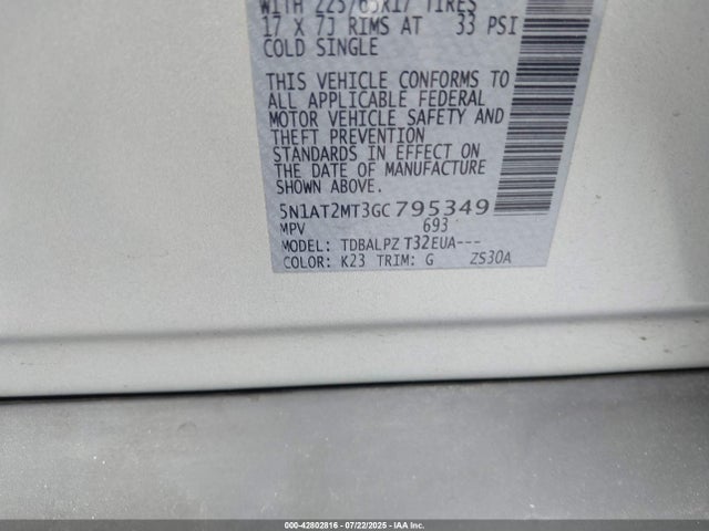 Nissan 2016 2016 5N1AT2MT3GC795349 Image 9