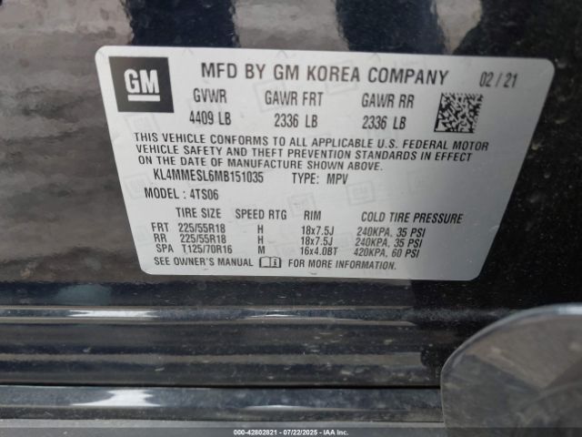 2021 BUICK ENCORE GX KL4MMESL6MB151035 Photo 8