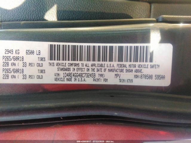 2011 DODGE DURANGO 1D4RE4GG4BC732459 Photo 8