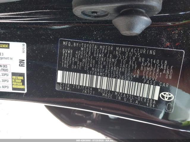 Toyota m20a-fks 2025 5YFB4MCEXSP226597 Image 9