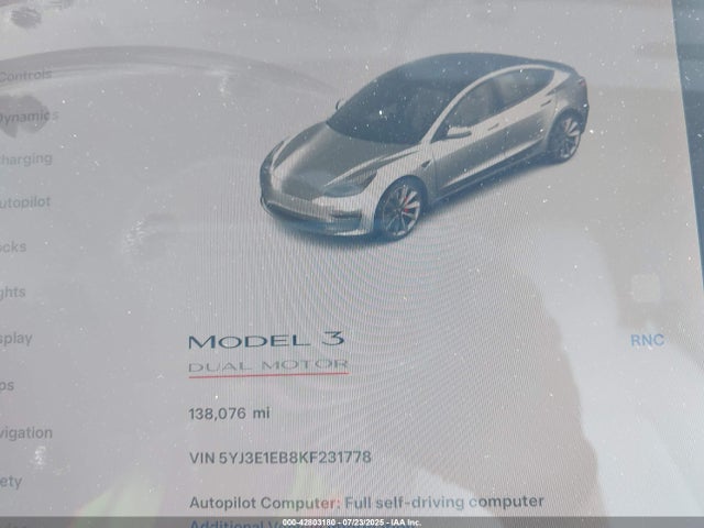 2019 TESLA MODEL 3 5YJ3E1EB8KF231778 Photo 6