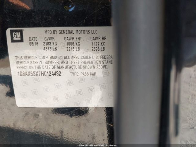 2017 CADILLAC CTS 1G6AX5SX7H0124482 Photo 8