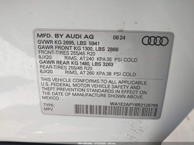 2024 AUDI Q5 WA1E2AFY6R2126765 Photo 8