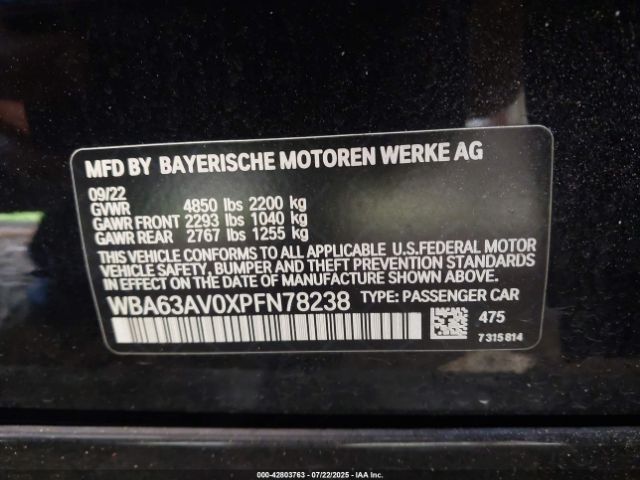 2023 BMW 430I GRAN COUPE WBA63AV0XPFN78238 Photo 8