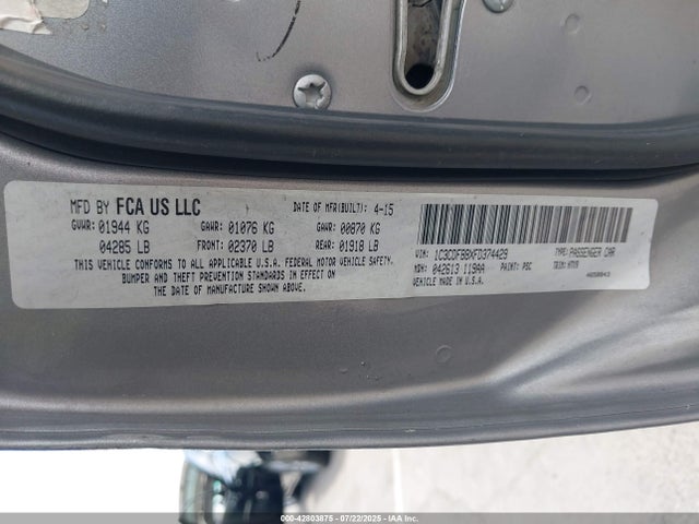 1C3CDFBBXFD374429 Dodge 2015