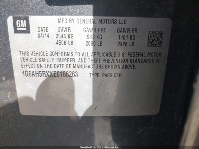2014 CADILLAC ATS 1G6AH5RXXE0186263 Photo 8