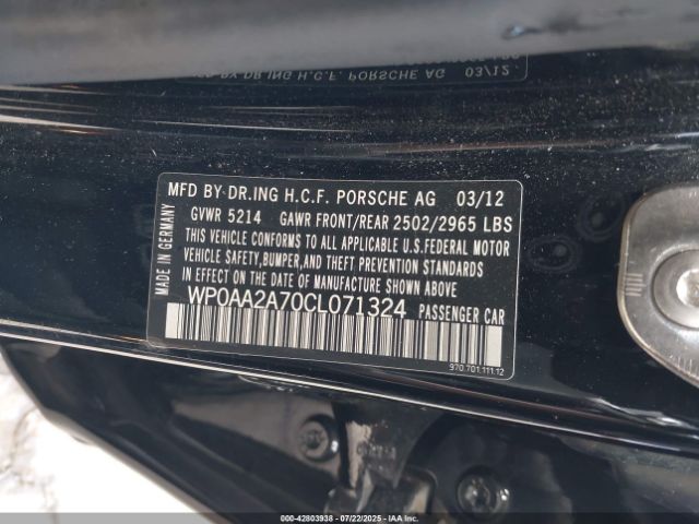 2012 PORSCHE PANAMERA WP0AA2A70CL071324 Photo 8