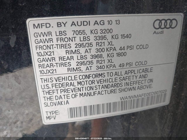 2014 AUDI Q7 WA1WMAFE0ED007029 Photo 8