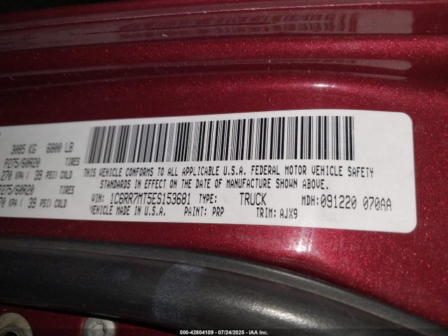 RAM 1500 2014 1C6RR7MT5ES153681 Image 9