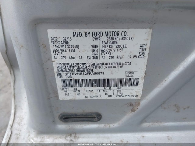Ford 2015 2015 1FTEW1E82FFA50879 Image 9