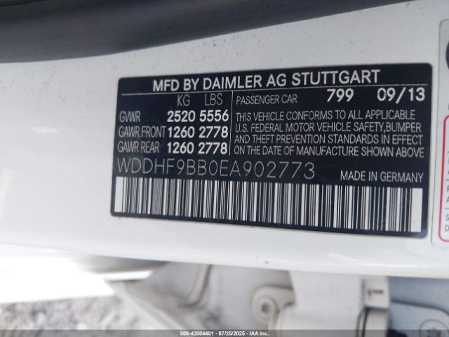 2014 MERCEDES-BENZ E 550 WDDHF9BB0EA902773 Photo 8